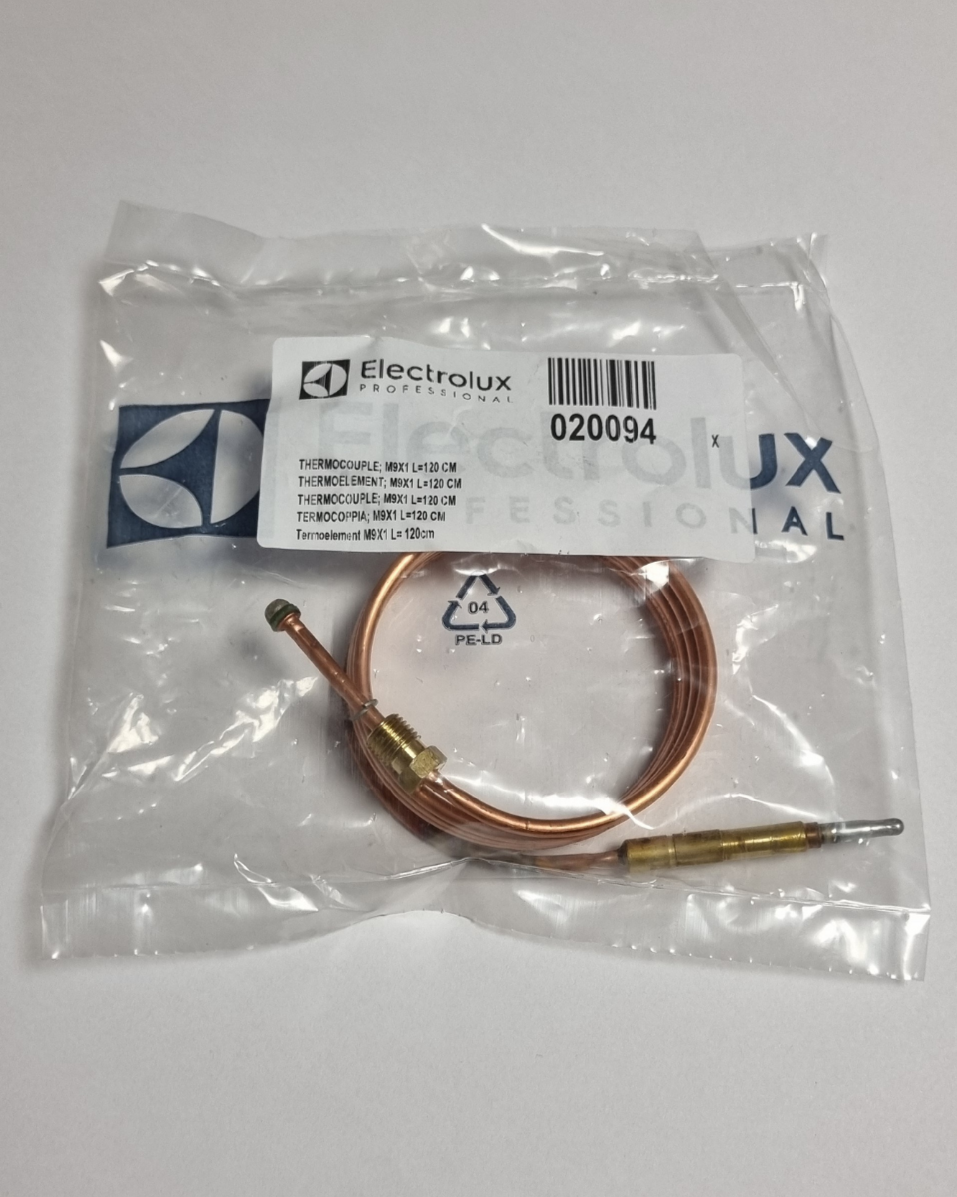 Termopar M9X1 L=120 CM Electrolux (código: 020094) - 2
